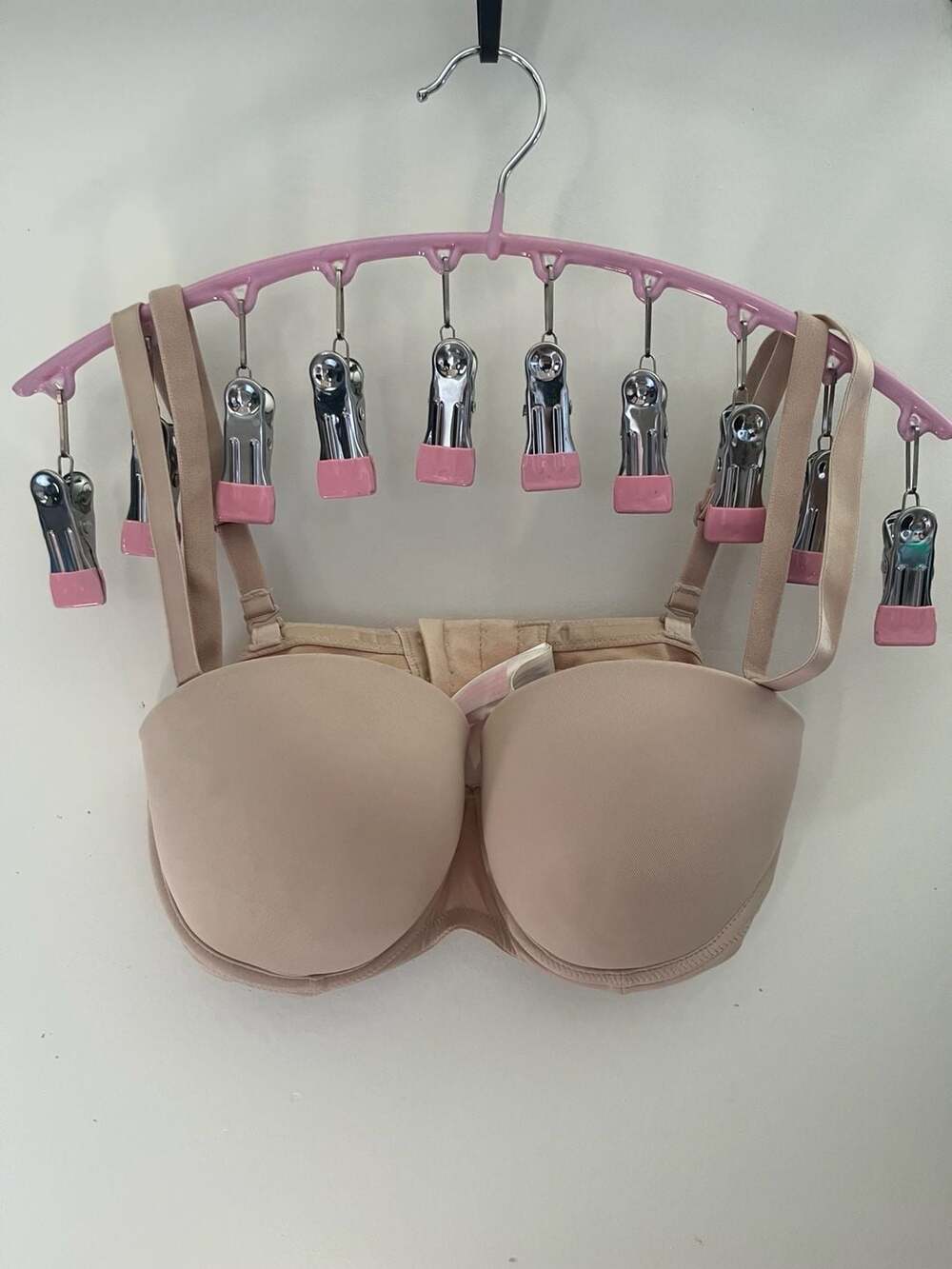Optional Strapless PINK Victoria's Secret Bra Size 34D Nude Pink Underwire
